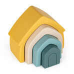 Petite&Mars House Intense Ochre 12m+ Silicone Folding Toy House Intense Ochre 12m+ 4 pieces