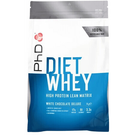 PhD Nutrition Dieet Whey Witte Chocolade 1 kg