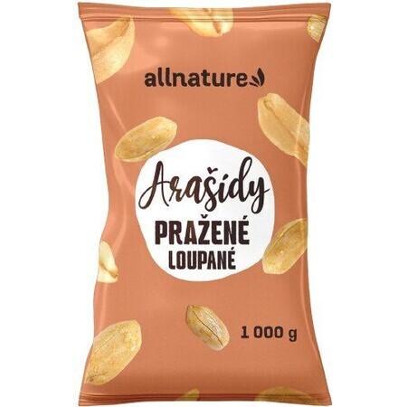 Allnature Cacahuètes décortiquées grillées et non salées 1000 g