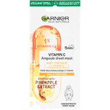 Garnier Skin Naturals Weerstand ampullen in textielmasker met vitamine C en ananasextract 15 g