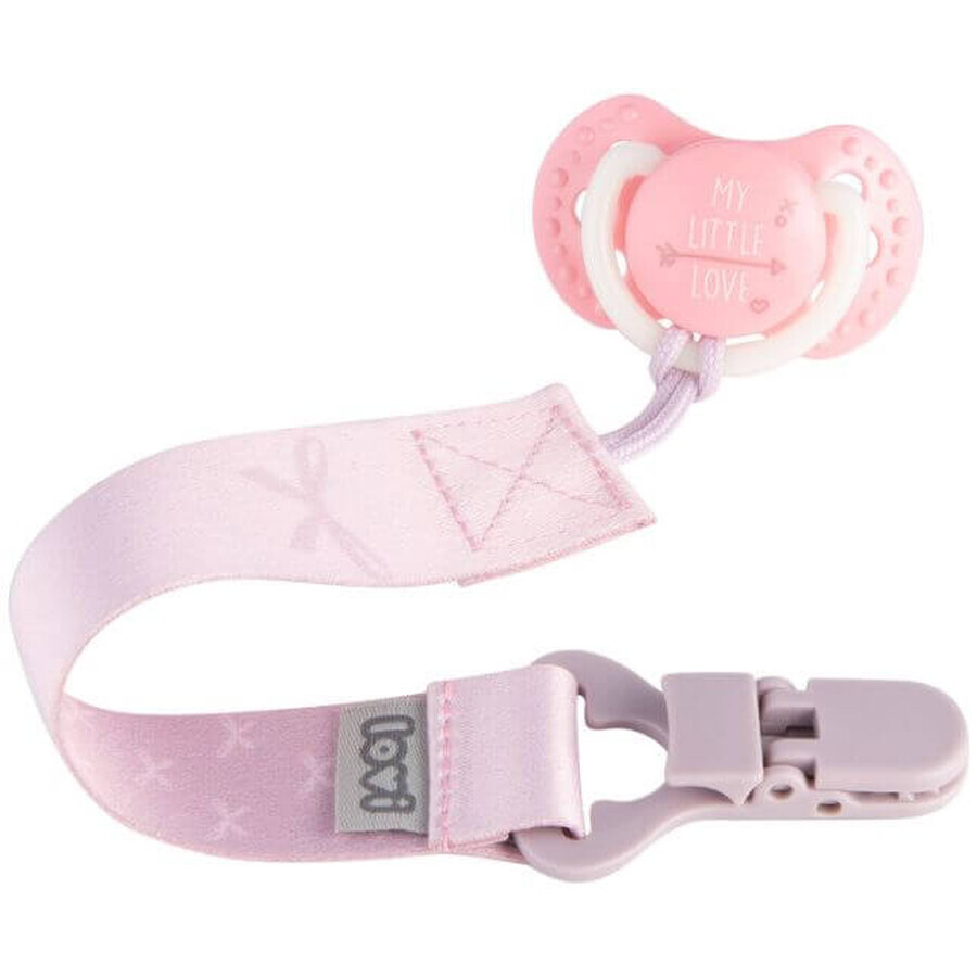 LOVI Baby Shower Soother Lint met clip, meisje