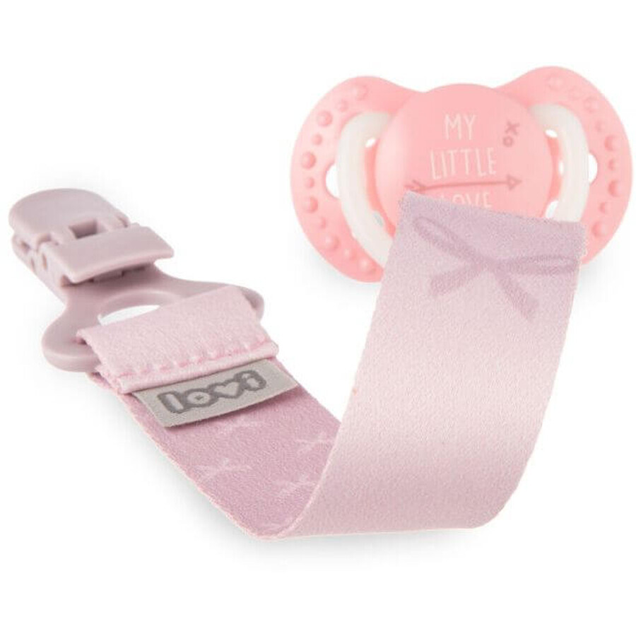 LOVI Baby Shower Soother Lint met clip, meisje