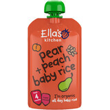 Ella's Kitchen Bio-Baby-Reis mit Birnen und Pfirsichen 120 g