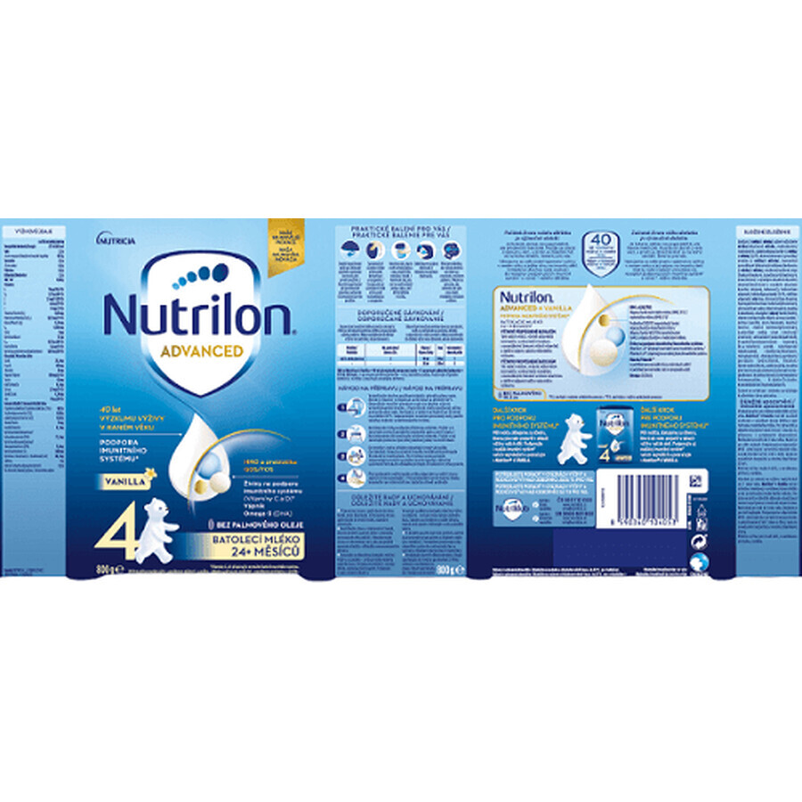 Nutrilon 4 Advanced Toddler latte in polvere alla vaniglia 800 g