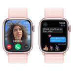 Apple Watch Series 9 GPS 41mm aluminium behuizing met sportbandje, roze