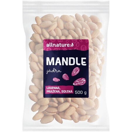 Allnature Amandes décortiquées grillées et salées 500 g