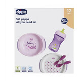 Chicco Tafelset - borden, bestek, beker, 12m+ roze 200 ml