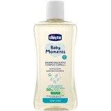 Chicco Baby Moments Sanftes Shampoo für Haare und Körper 92% natürliche Inhaltsstoffe 200 ml