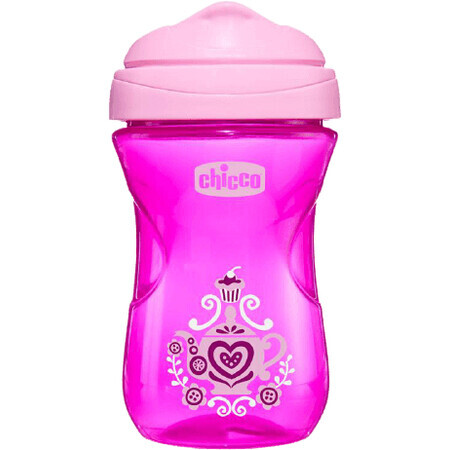 Chicco Mok Easy met harde snuit Roze 12m+ 266 ml