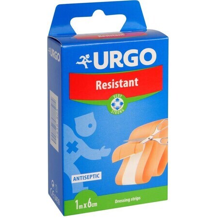 Urgo Resistant Antiseptic Patch, widerstandsfähiges Pflaster, 6 cm x 1 m