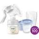Philips Avent Handmilchpumpe + VIA 180 ml