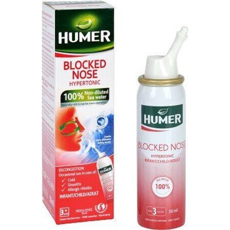 Humer verstopfte Nase Humer 100% hypertonisches Meerwasser 50 ml