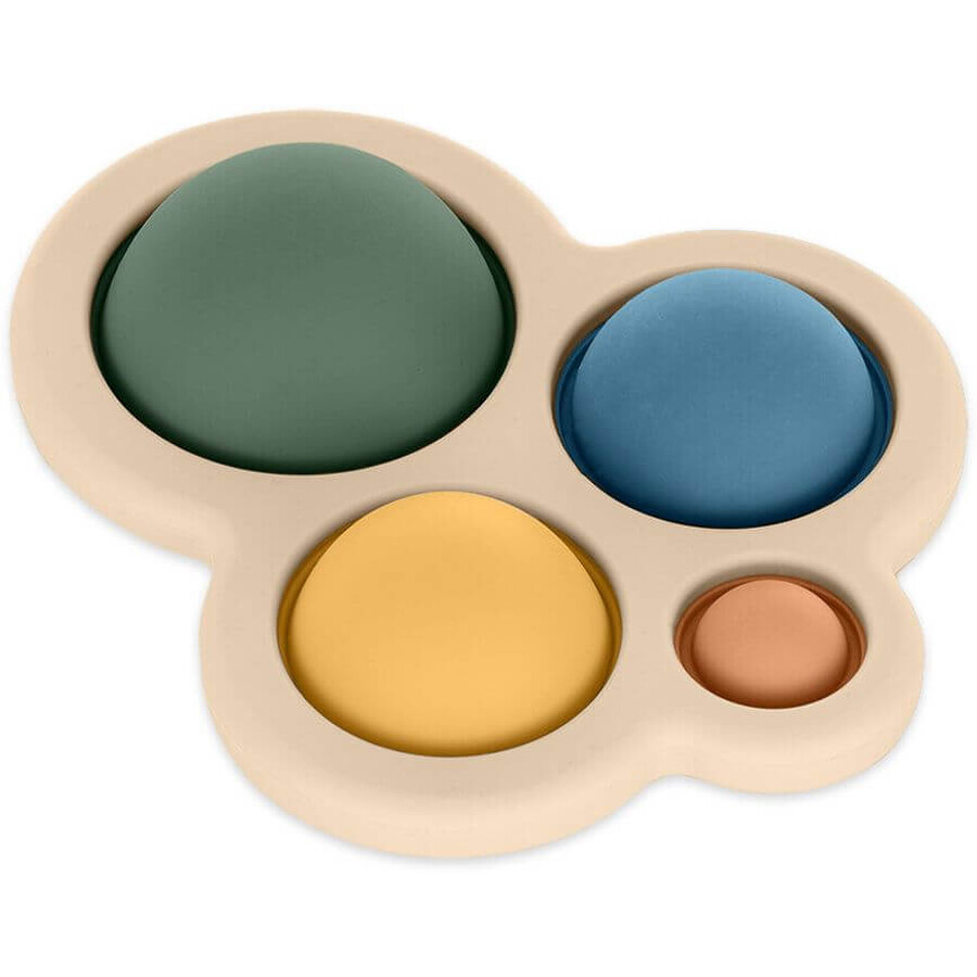 Jouet en silicone Petite&Mars - Chill out Misty Green 6m+