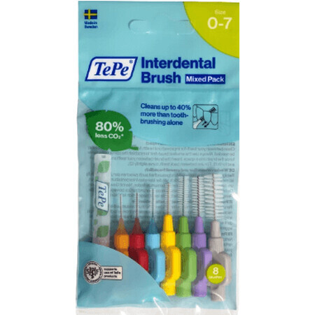 TePe Interdental Brush Mix 8 sizes interdental brushes 8 pcs