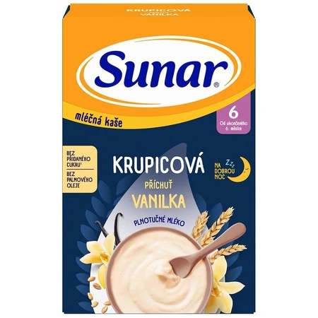 Sunar Milchgrießbrei für eine gute Nacht Vanille 210 g