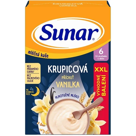 Sunar Milchgrießbrei für einen erholsamen Schlaf Vanille XXL 340 g