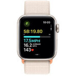 Apple Watch SE GPS 40mm aluminum case with sport loop, Starlight