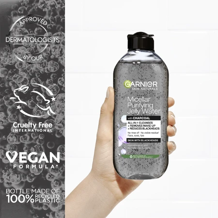 Garnier Pure Active eau micellaire avec charbon actif texture gel, 400 ml