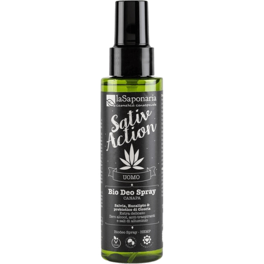 LaSaponaria Deodorant spray voor mannen met biologische cannabis 100 ml