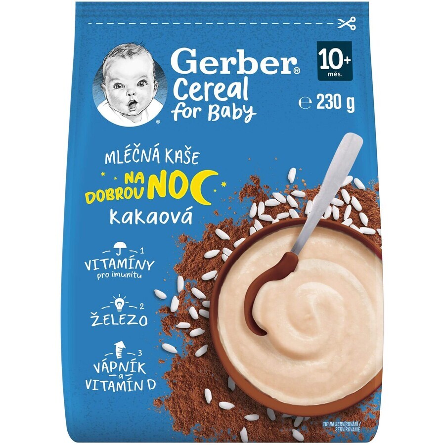 Gerber Cereales Papilla de leche y cacao Good Night 230 g