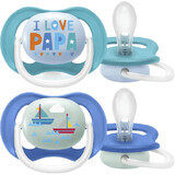 Philips Avent Ultra air text pacifier 6-18m boy 2 pcs