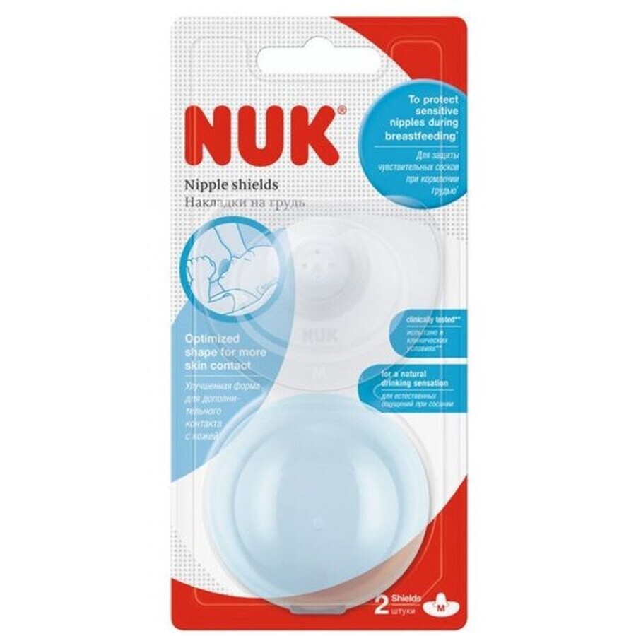 Nuk Cappucci in silicone per il seno + scatola misura. M 2 pezzi