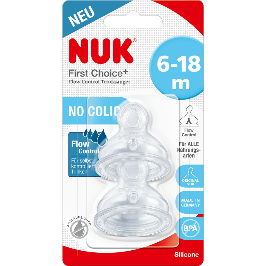 Nuk FC+ Durchflusskontrolle (6-18m.) 2 Stück