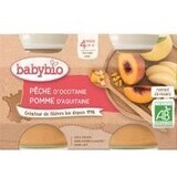 Babybio Fruchtsnack Pfirsich, Apfel 2 x 130 g