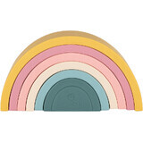 Petite&Mars Rainbow Intense Ochre 12m+ 6 pcs Rainbow Intense Ochre Silicone Folding Toy