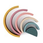 Petite&Mars Giocattolo pieghevole in silicone Rainbow Intense Ochre 12m+ 6 pz.