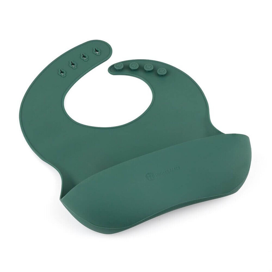 Petite&Mars Silicone bib Take&Match Misty Green Misty Green 6m+