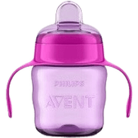 Philips Avent Classic cup avec poignées à partir de 6 mois, embout en silicone, fille, 200 ml