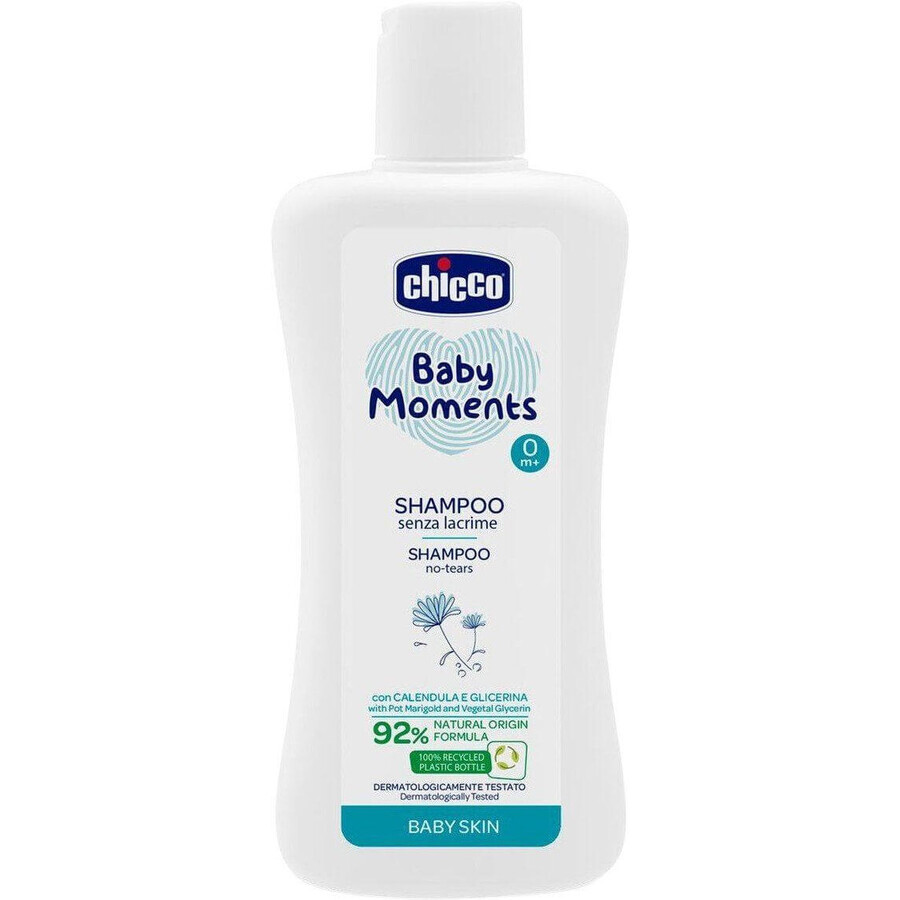 Chicco Baby Moments Shampoo 92% natuurlijke ingrediënten 200 ml