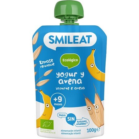 Smileat Bio-Joghurt-Beutel mit Haferflocken 100 g