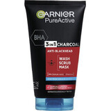 Garnier Skin Naturals Pure Active 3in1 Maschera al carbone attivo contro i punti neri, 150 ml