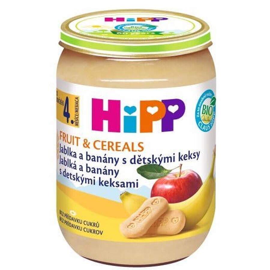 HiPP Organic Mele e banane con biscotti per bambini 190 g