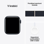 Apple Watch SE GPS 44 mm aluminium behuizing met sportlus, Midnight