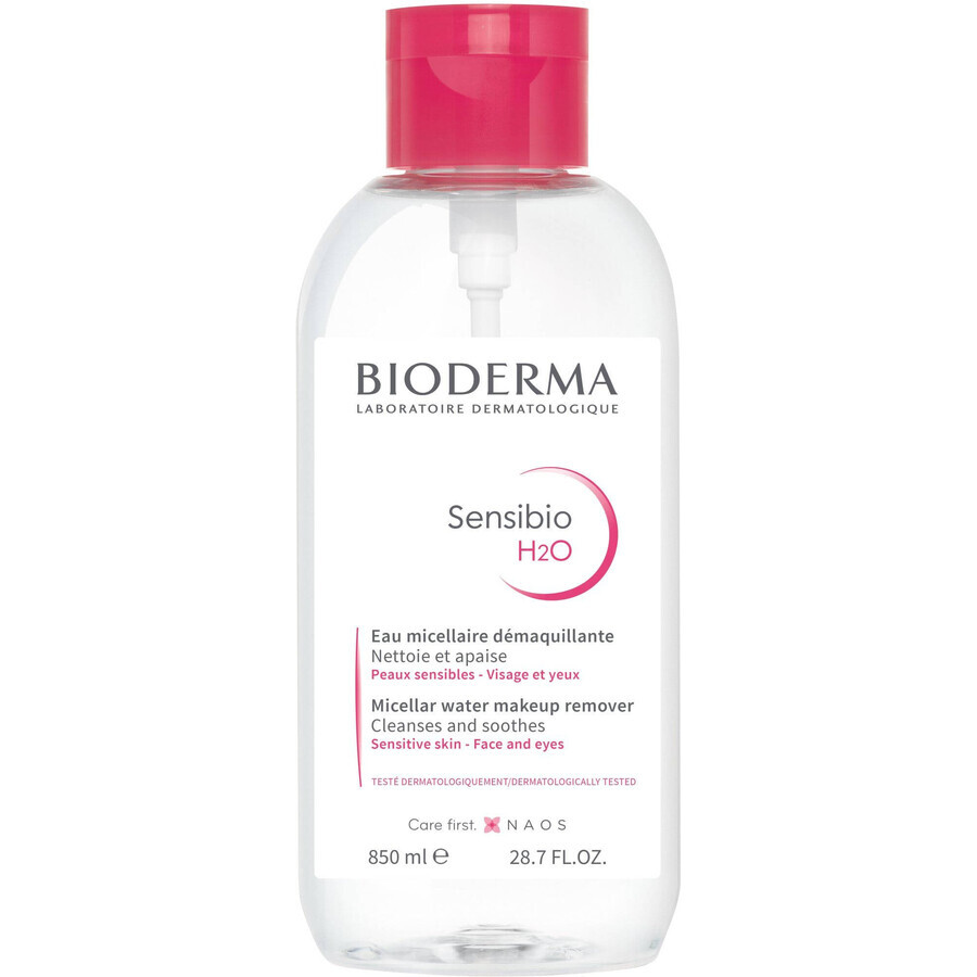 Bioderma Sensibio H2O eau micellaire pour peaux sensibles pompe 850 ml