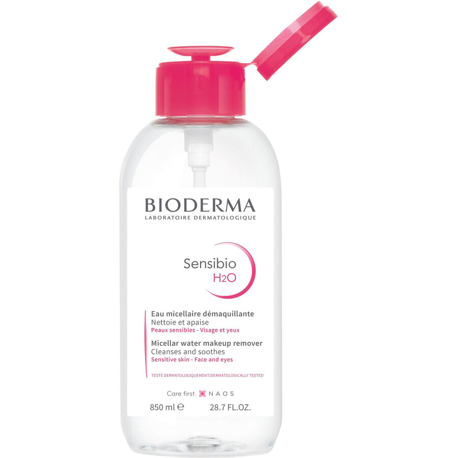 Bioderma Sensibio H2O eau micellaire pour peaux sensibles pompe 850 ml