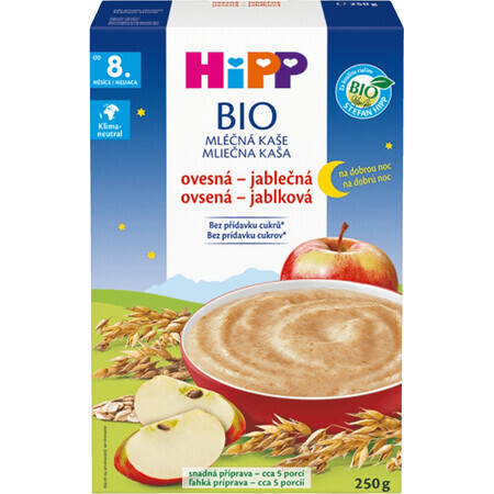 HiPP BIO Good Night Latte Porridge Porridge d'avena/mela da 8m+, 250 g