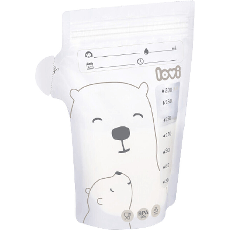 Bolsas para leche materna LOVI Buddy Bear, 1 x 25 unidades