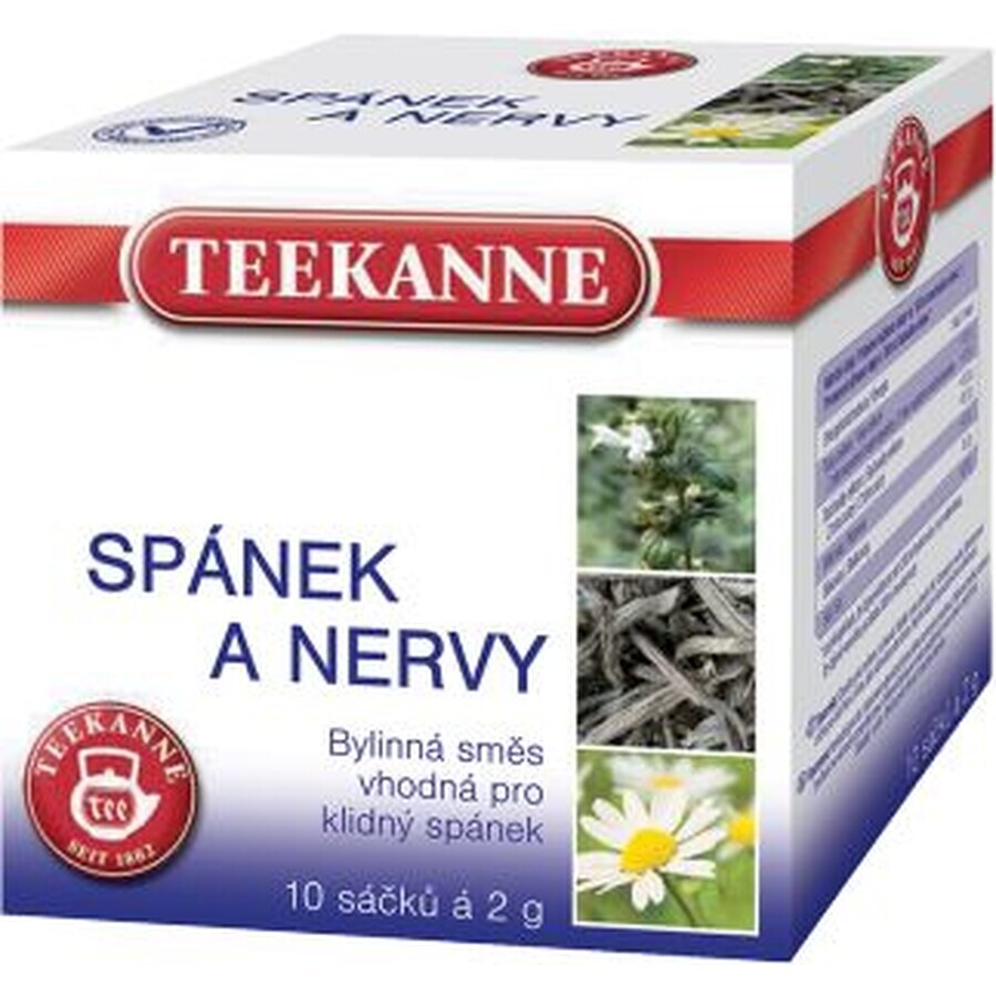 Teekanne Schlaf und Nerven Kräutermischung, 10 x 2 g