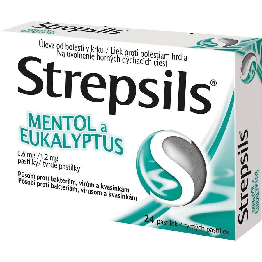 Strepsils Menthol und Eukalyptus 24 Tabletten