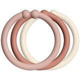 BIBS Loops rings, Blush/ Woodchuck/ Ivory 12 pcs