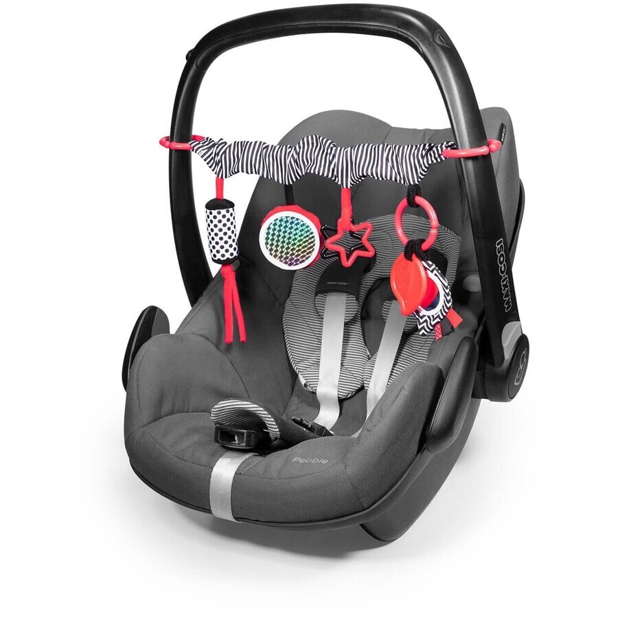 Canpol babies SENSORY Contrast Hängespielzeug für Kinderwagen/Autositz, 1 x 1 Stück