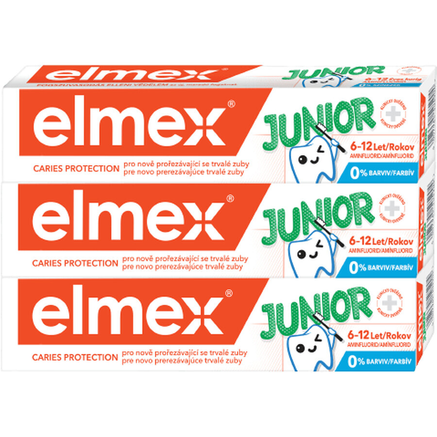 Elmex Junior Toothpaste for children 6-12 years 3 x 75 ml