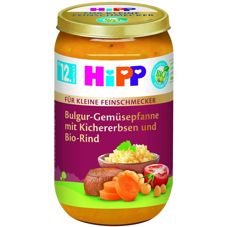 HiPP Little Gourmet Bulgur ecológico con verduras y garbanzos y ternera ecológica 220 g