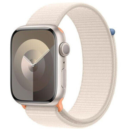 Apple Watch Series 9 GPS 45mm Aluminiumgehäuse mit Sportarmband, Starlight