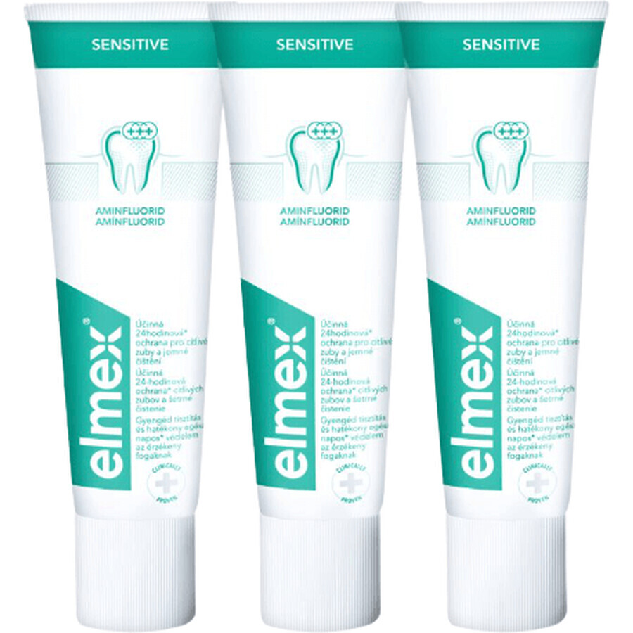 Elmex Sensitive Toothpaste for sensitive teeth 3 x 75 ml