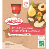 Babybio doypack Apfel, Birne, Pfirsich 4 x 90 g